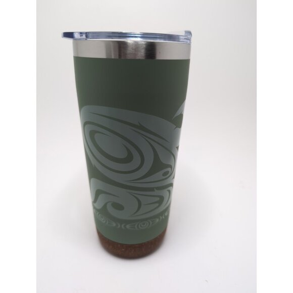 Native Northwest 20oz Cork Base Travel Mug "URBAN WOLF" by Maynard Johnny Jr - Picture 10 of 14